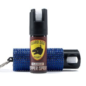 Guard Dog Bling It On Max Strength Keychain PepperSpray Blue