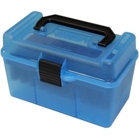 MTM Deluxe Ammo Box 50 Round 223 Rem/7.62 x 37 (Clear Blue)