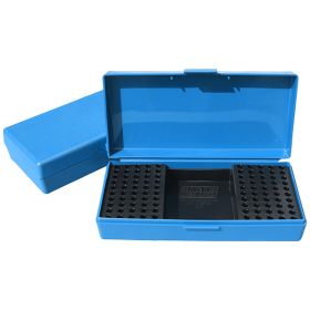 MTM Ammo Box 100 Round 22 Long Rifle Rimfire Competition Blue